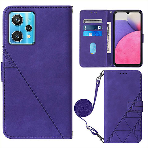 Coque Portefeuille Livre Cuir Etui Clapet Y02B pour Realme 9 4G Violet