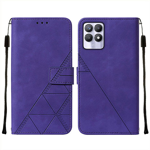 Coque Portefeuille Livre Cuir Etui Clapet Y02B pour Realme Narzo 50 4G Violet