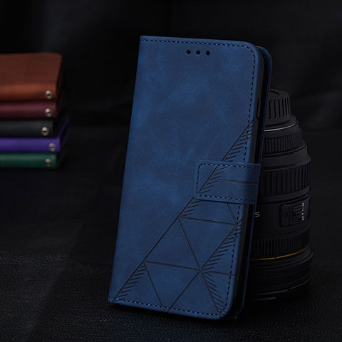 Coque Portefeuille Livre Cuir Etui Clapet Y02B pour Samsung Galaxy A03 Bleu