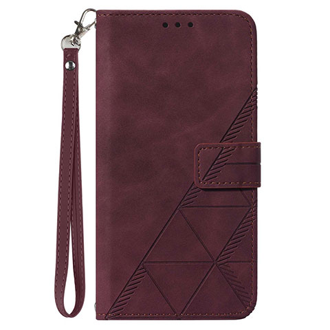 Coque Portefeuille Livre Cuir Etui Clapet Y02B pour Samsung Galaxy M33 5G Vin Rouge