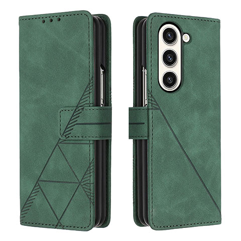 Coque Portefeuille Livre Cuir Etui Clapet Y02B pour Samsung Galaxy Z Fold5 5G Vert