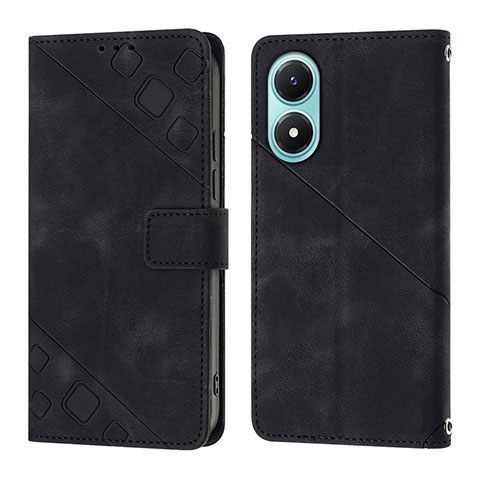 Coque Portefeuille Livre Cuir Etui Clapet Y02B pour Vivo Y02S Noir