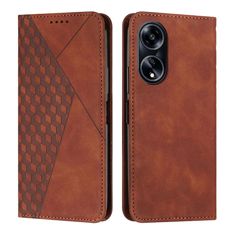 Coque Portefeuille Livre Cuir Etui Clapet Y02X pour Huawei Honor X5 Plus Marron