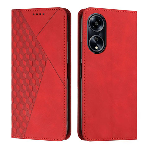 Coque Portefeuille Livre Cuir Etui Clapet Y02X pour Huawei Honor X5 Plus Rouge