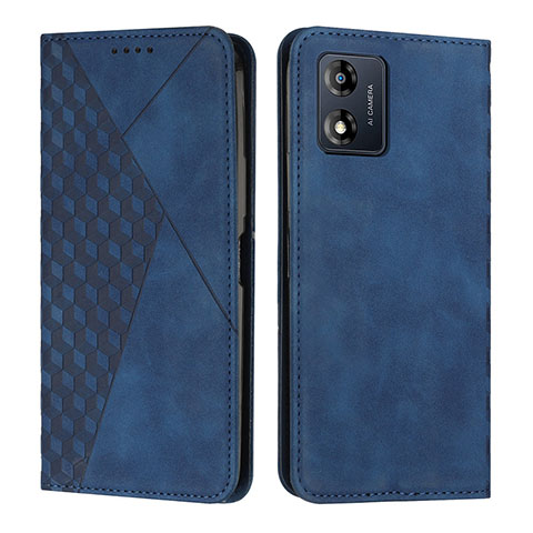 Coque Portefeuille Livre Cuir Etui Clapet Y02X pour Motorola Moto E13 Bleu