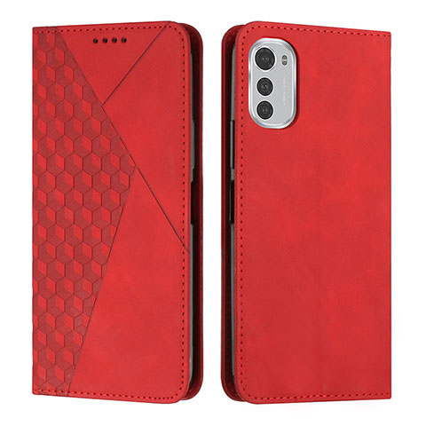 Coque Portefeuille Livre Cuir Etui Clapet Y02X pour Motorola Moto E32 Rouge