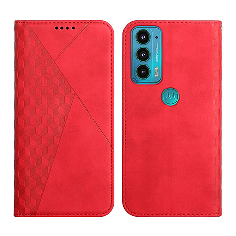 Coque Portefeuille Livre Cuir Etui Clapet Y02X pour Motorola Moto Edge 20 5G Rouge