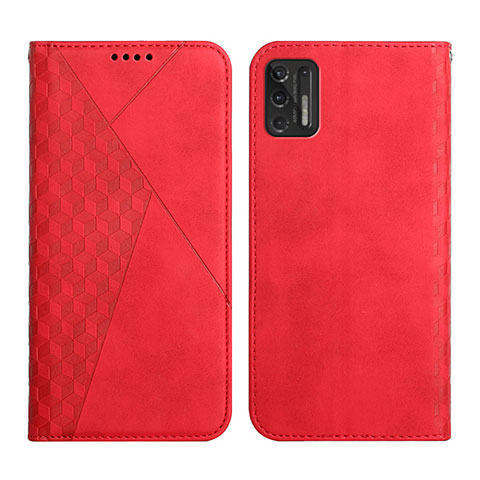 Coque Portefeuille Livre Cuir Etui Clapet Y02X pour Motorola Moto G Stylus (2021) Rouge