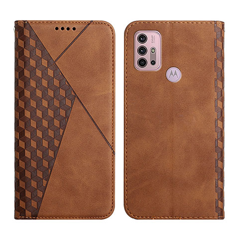 Coque Portefeuille Livre Cuir Etui Clapet Y02X pour Motorola Moto G10 Marron