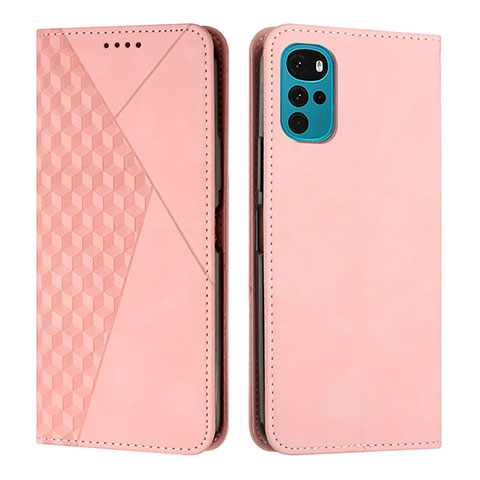 Coque Portefeuille Livre Cuir Etui Clapet Y02X pour Motorola Moto G22 Or Rose