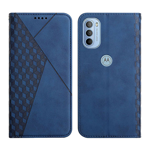 Coque Portefeuille Livre Cuir Etui Clapet Y02X pour Motorola Moto G31 Bleu