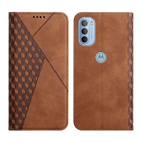 Coque Portefeuille Livre Cuir Etui Clapet Y02X pour Motorola Moto G31 Marron