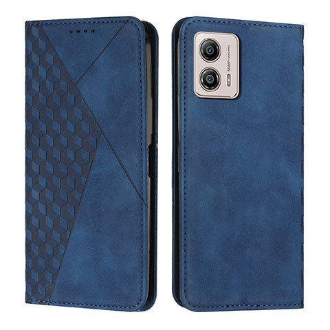 Coque Portefeuille Livre Cuir Etui Clapet Y02X pour Motorola Moto G53 5G Bleu