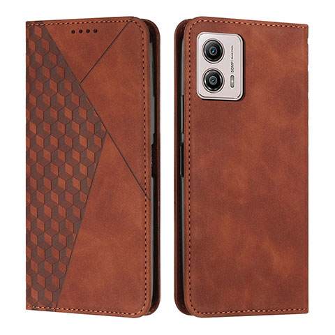 Coque Portefeuille Livre Cuir Etui Clapet Y02X pour Motorola Moto G53 5G Marron