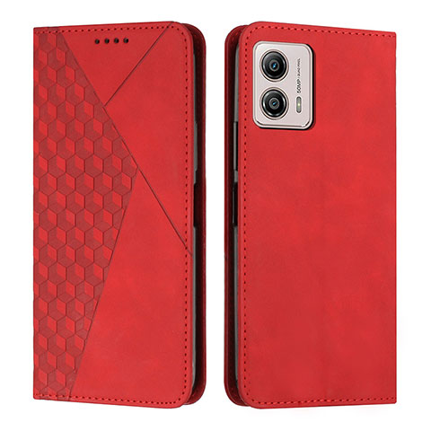 Coque Portefeuille Livre Cuir Etui Clapet Y02X pour Motorola Moto G53y 5G Rouge