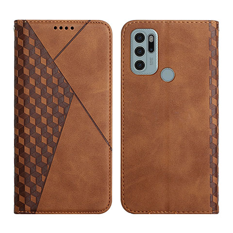 Coque Portefeuille Livre Cuir Etui Clapet Y02X pour Motorola Moto G60s Marron