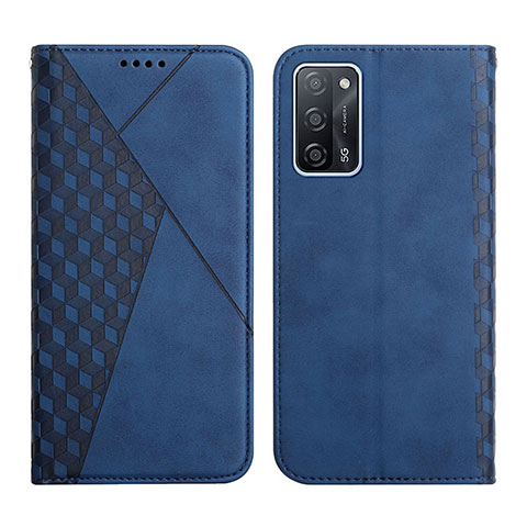 Coque Portefeuille Livre Cuir Etui Clapet Y02X pour Oppo A53s 5G Bleu