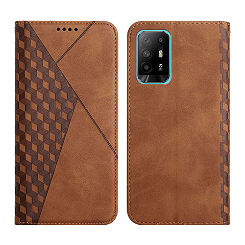 Coque Portefeuille Livre Cuir Etui Clapet Y02X pour Oppo A95 5G Marron