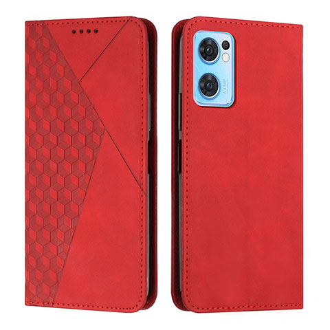 Coque Portefeuille Livre Cuir Etui Clapet Y02X pour Oppo Find X5 Lite 5G Rouge