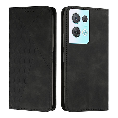 Coque Portefeuille Livre Cuir Etui Clapet Y02X pour Oppo Reno8 Pro 5G Noir