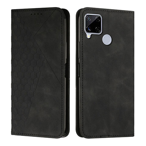 Coque Portefeuille Livre Cuir Etui Clapet Y02X pour Realme 7i RMX2193 Noir