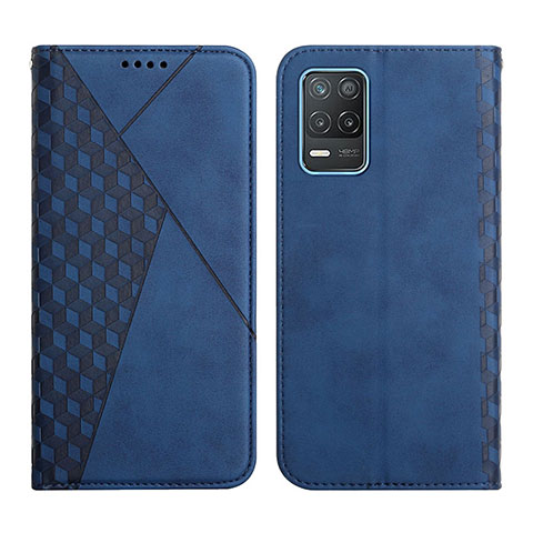 Coque Portefeuille Livre Cuir Etui Clapet Y02X pour Realme 8 5G Bleu