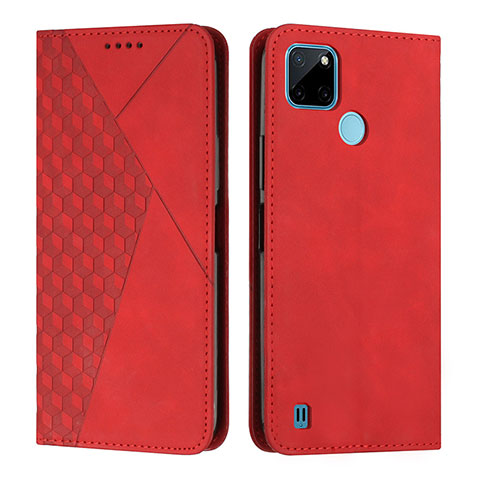 Coque Portefeuille Livre Cuir Etui Clapet Y02X pour Realme C21Y Rouge