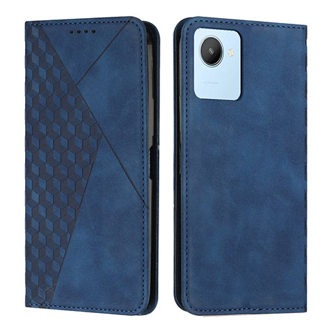 Coque Portefeuille Livre Cuir Etui Clapet Y02X pour Realme C30s Bleu