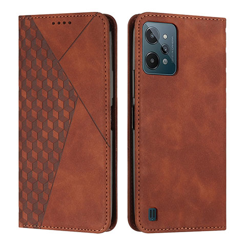 Coque Portefeuille Livre Cuir Etui Clapet Y02X pour Realme C31 Marron