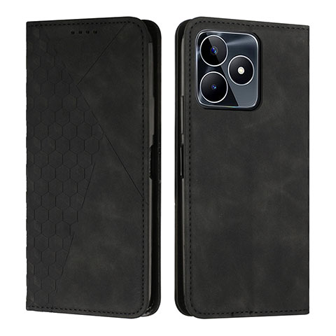 Coque Portefeuille Livre Cuir Etui Clapet Y02X pour Realme C53 Noir