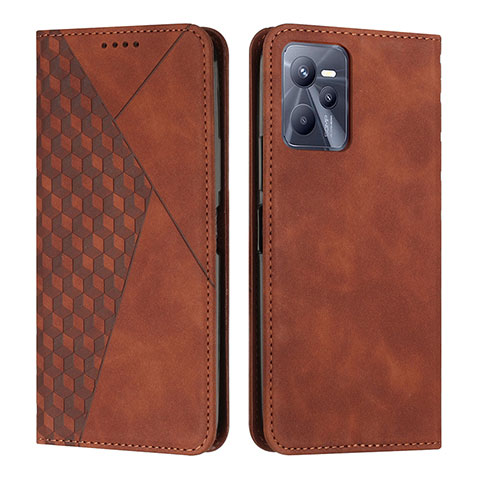 Coque Portefeuille Livre Cuir Etui Clapet Y02X pour Realme Narzo 50A Prime Marron