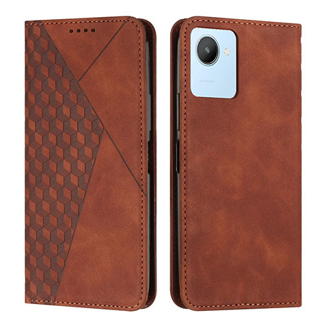 Coque Portefeuille Livre Cuir Etui Clapet Y02X pour Realme Narzo 50i Prime Marron