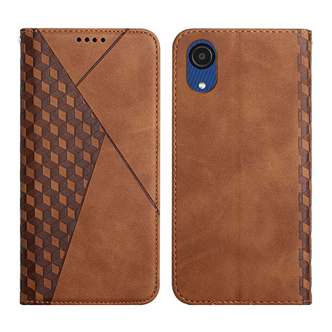 Coque Portefeuille Livre Cuir Etui Clapet Y02X pour Samsung Galaxy A03 Core Marron