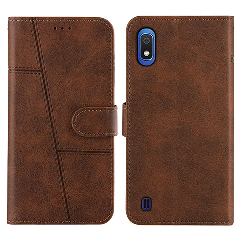 Coque Portefeuille Livre Cuir Etui Clapet Y02X pour Samsung Galaxy A10 Marron