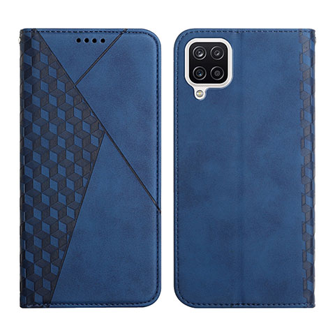 Coque Portefeuille Livre Cuir Etui Clapet Y02X pour Samsung Galaxy A12 Nacho Bleu