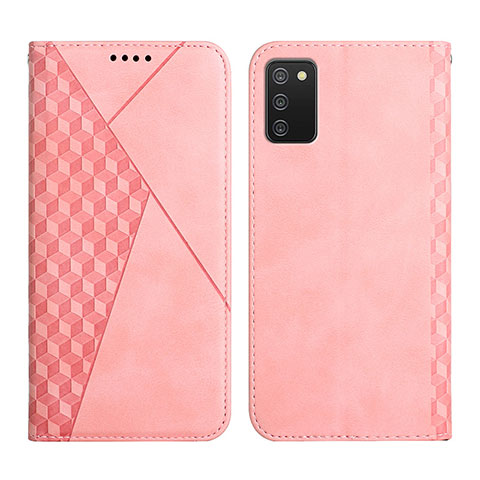 Coque Portefeuille Livre Cuir Etui Clapet Y02X pour Samsung Galaxy F02S SM-E025F Or Rose