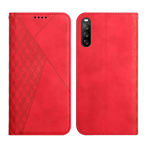 Coque Portefeuille Livre Cuir Etui Clapet Y02X pour Sony Xperia 10 III SO-52B Rouge