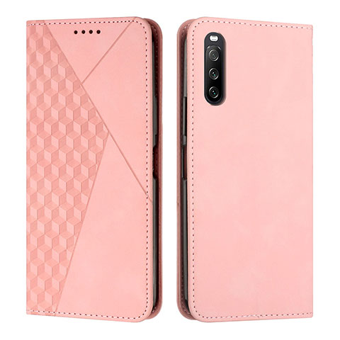 Coque Portefeuille Livre Cuir Etui Clapet Y02X pour Sony Xperia 10 IV Or Rose