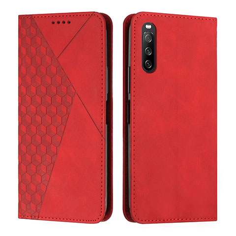 Coque Portefeuille Livre Cuir Etui Clapet Y02X pour Sony Xperia 10 V Rouge