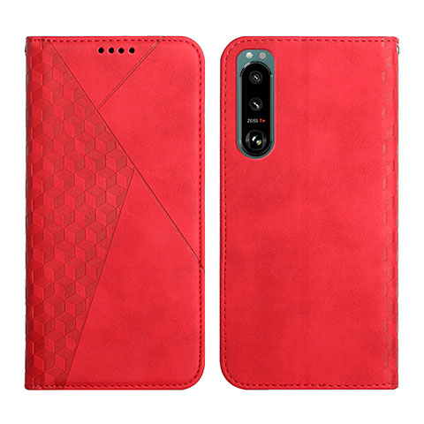 Coque Portefeuille Livre Cuir Etui Clapet Y02X pour Sony Xperia 5 III Rouge