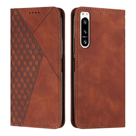 Coque Portefeuille Livre Cuir Etui Clapet Y02X pour Sony Xperia 5 IV Marron