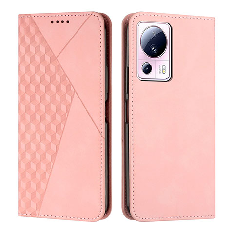 Coque Portefeuille Livre Cuir Etui Clapet Y02X pour Xiaomi Civi 2 5G Or Rose