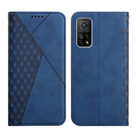 Coque Portefeuille Livre Cuir Etui Clapet Y02X pour Xiaomi Mi 10T Pro 5G Bleu