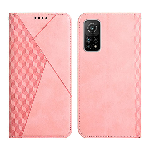 Coque Portefeuille Livre Cuir Etui Clapet Y02X pour Xiaomi Mi 10T Pro 5G Or Rose