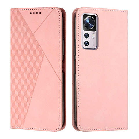 Coque Portefeuille Livre Cuir Etui Clapet Y02X pour Xiaomi Mi 12T 5G Or Rose