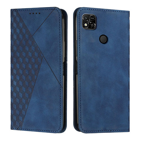 Coque Portefeuille Livre Cuir Etui Clapet Y02X pour Xiaomi POCO C3 Bleu