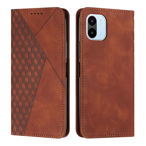 Coque Portefeuille Livre Cuir Etui Clapet Y02X pour Xiaomi Poco C50 Marron