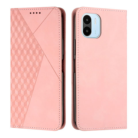 Coque Portefeuille Livre Cuir Etui Clapet Y02X pour Xiaomi Poco C50 Or Rose