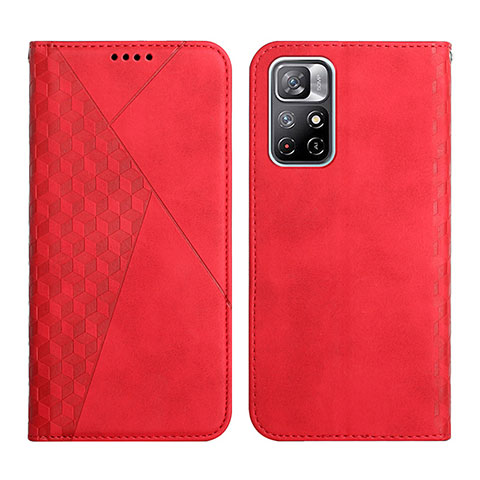 Coque Portefeuille Livre Cuir Etui Clapet Y02X pour Xiaomi Poco M4 Pro 5G Rouge