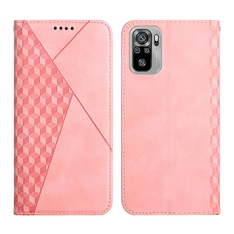 Coque Portefeuille Livre Cuir Etui Clapet Y02X pour Xiaomi Poco M5S Or Rose